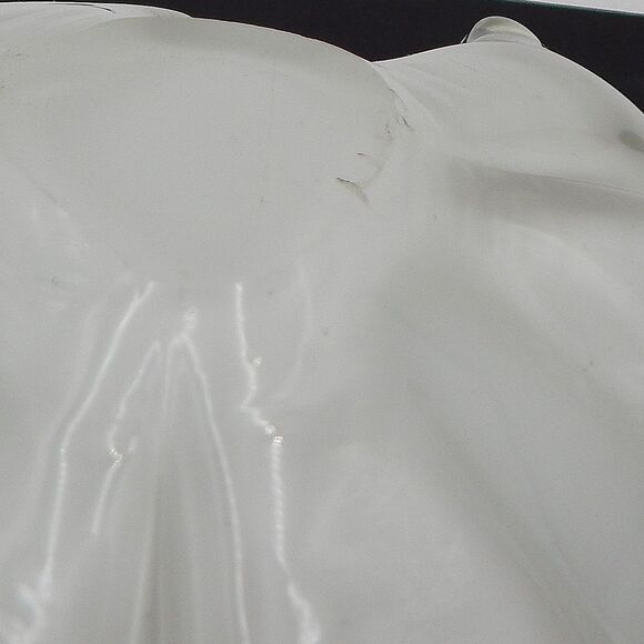 Murano Cased Glass Gold Fleck Flower Tri-Petal Ashtray Cigar Trinket Dish Bubble - Picture 7 of 11